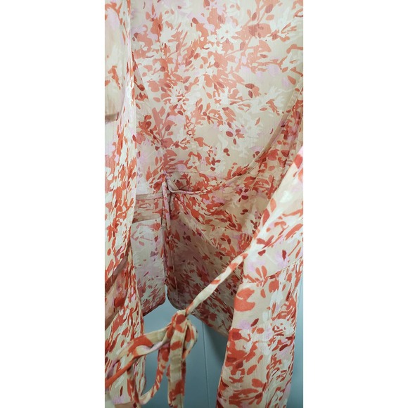 Plus Size Lane Bryant Wrap Sheer Shirt Size 18w/20w Pre-loved - Picture 4 of 6